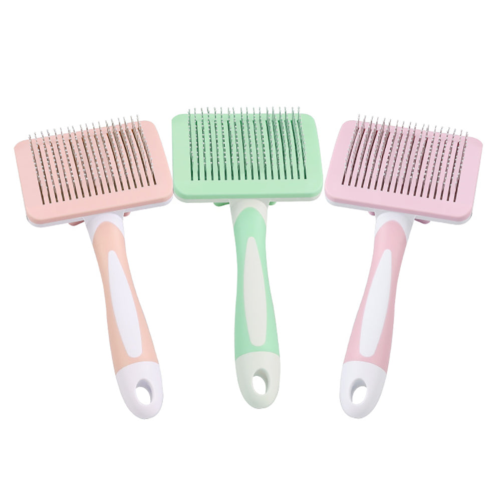 Self-Cleaning Pet Grooming Brush for Dogs & Cats – Hair Removal Slicker Comb