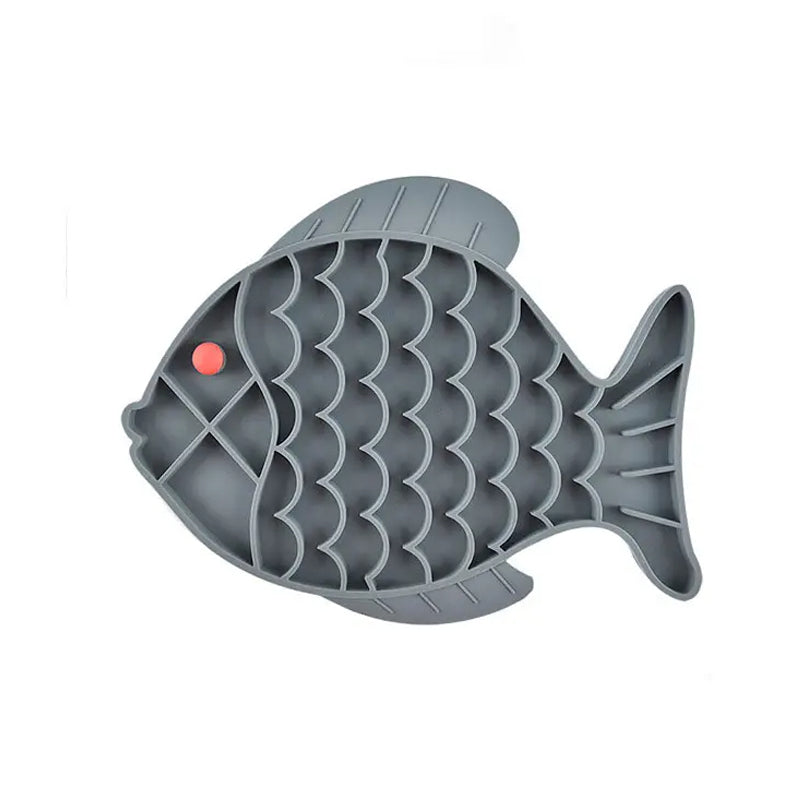 Silicone Fish-Shaped Lick Mat for Dogs – Slow Feeding & Anxiety Relief