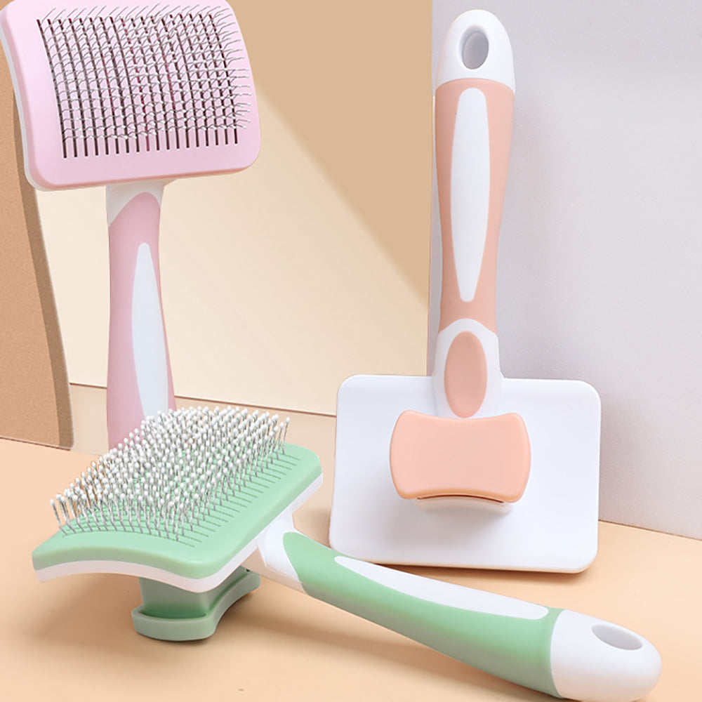 Self-Cleaning Pet Grooming Brush for Dogs & Cats – Hair Removal Slicker Comb