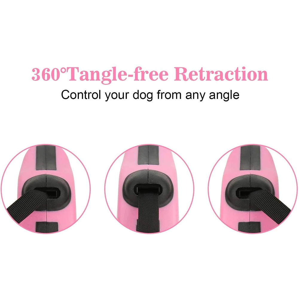 Durable Retractable Dog Leash – 5m Automatic Extension Lead