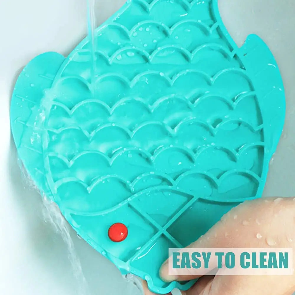 Silicone Fish-Shaped Lick Mat for Dogs – Slow Feeding & Anxiety Relief