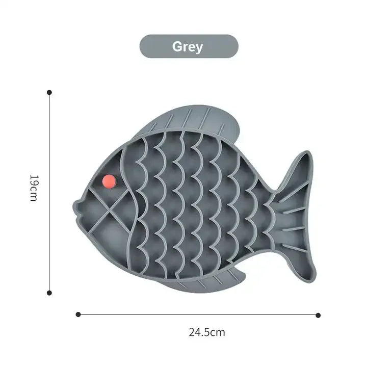 Silicone Fish-Shaped Lick Mat for Dogs – Slow Feeding & Anxiety Relief