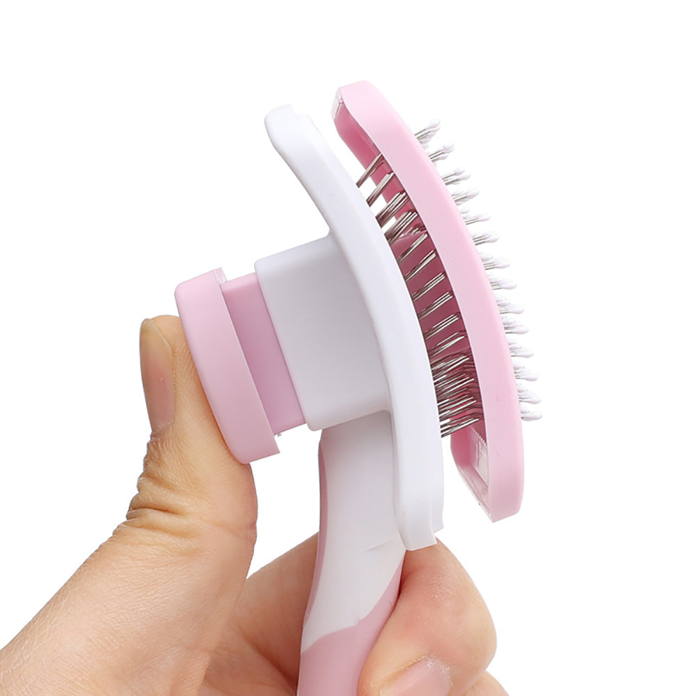 Self-Cleaning Pet Grooming Brush for Dogs & Cats – Hair Removal Slicker Comb