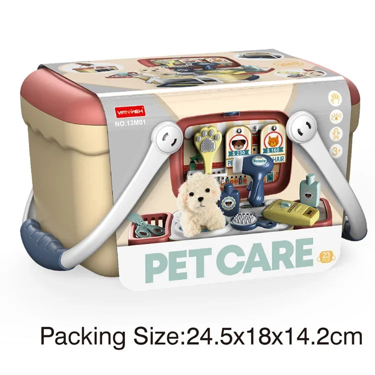 Pet Doctor Playset ā 23 PCS Vet Kit with Plush Puppy
