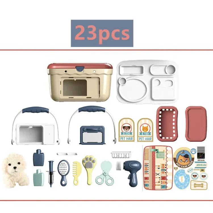 Pet Doctor Playset ā 23 PCS Vet Kit with Plush Puppy