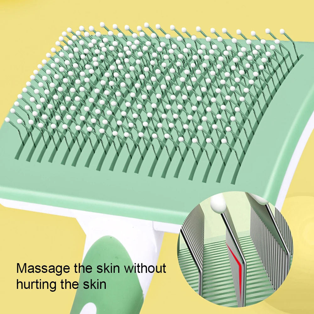 Self-Cleaning Pet Grooming Brush for Dogs & Cats – Hair Removal Slicker Comb