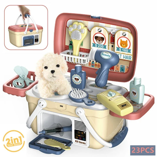 Pet Doctor Playset – 23 PCS Vet Kit with Plush Puppy